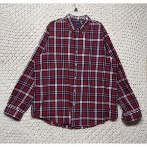 Polo Ralph Lauren Shirt Mens 2XL Red Plaid Long Sleeve Button Down Classic Fit